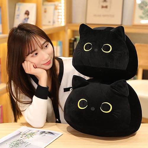 Miniatura 7 de SecretCastle Almohada de peluche de gato negro, almohada de peluche suave para muñeca de gato de peluche, juguetes realistas (7.8 pulgadas7.9 in)