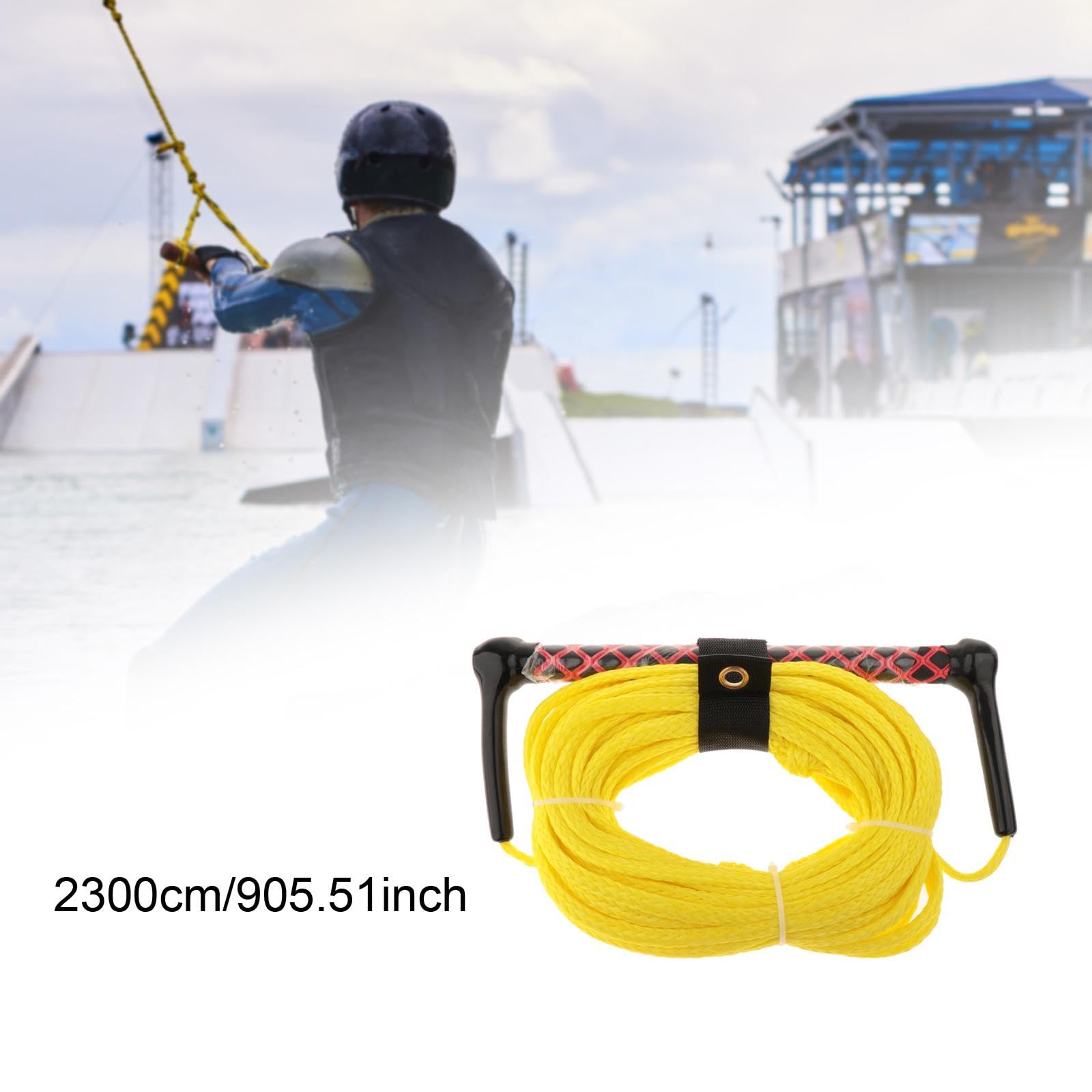 Cuerda de Esquí Acuático de Wakesurf para Deportes Acuáticos Cuerda de Remolque de Alta Resistencia para Uso con Mango Suave Adecuado para S