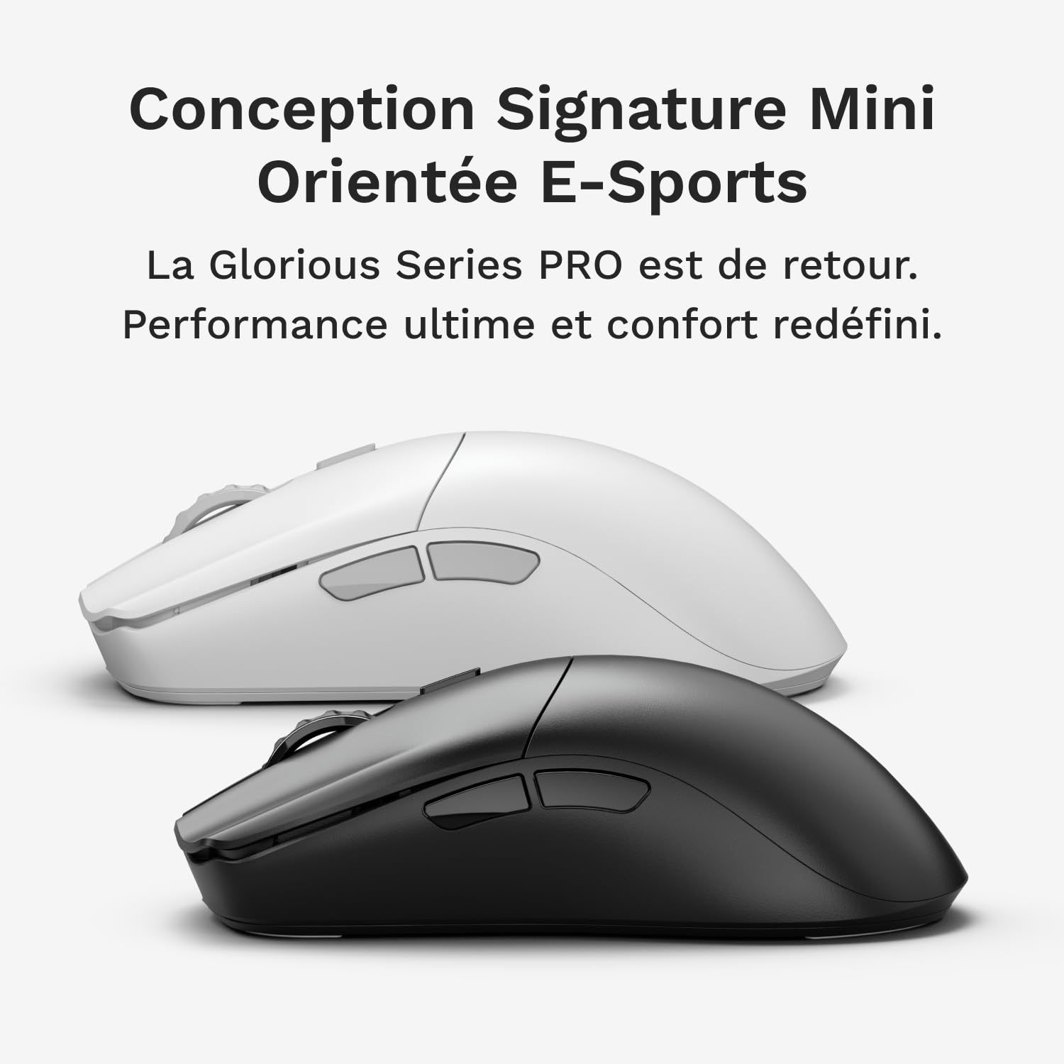 GLORIOUS Gaming Series 2 Pro Souris sans Fil : compacte, 55 g, Polling sans Fil 8K, capteur 26K, switches optiques, Souris pour sur PC, Prise Bout des Doigts, Griffe et FPS - Blanc