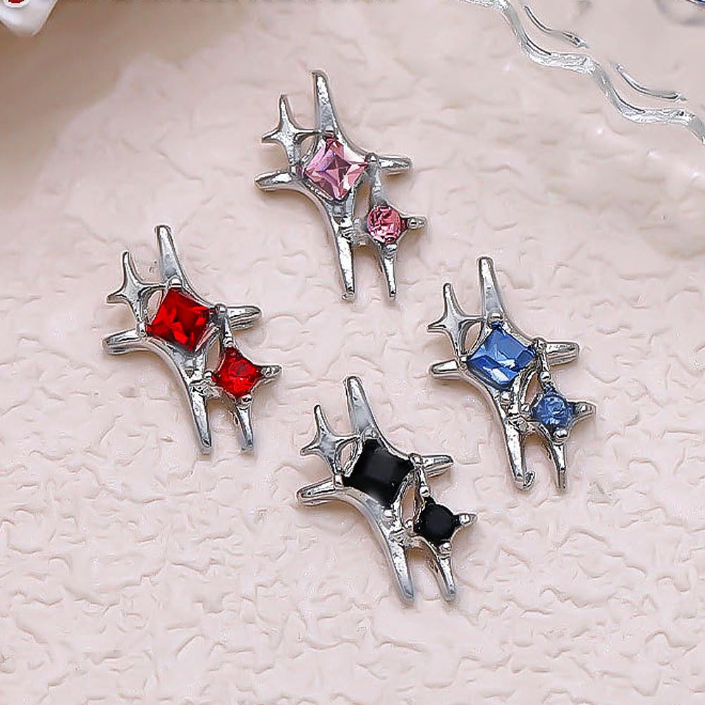 Stern-Nagelcharms – 10 Stück, 3D-Strasssteine, Silberfarben Für Nail-Art