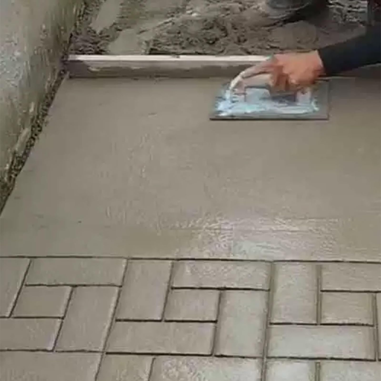 Forma do tworzenia ścieżek betonowych, kwadratowa forma do kostki brukowej na podjazd, materiał plastikowo-stalowy, narzędzie do układania kostki brukowej DIY, wielokrotnego użytku plastikowa forma