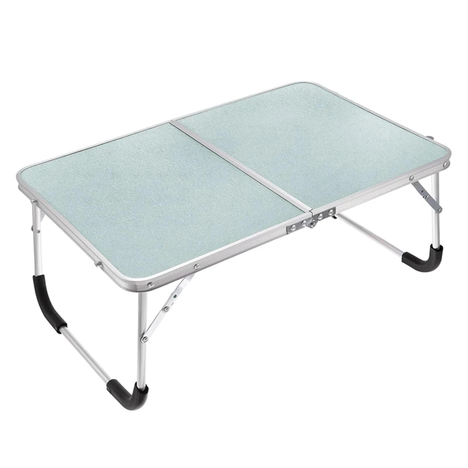 Tragbarer, klappbarer Betttablett – kompakter Laptop-Schreibtisch zum Schreiben, Lernen, Essen & Camping – Silber mit rutschfesten Gummifüßen – ideal für Zuhause und Reisen