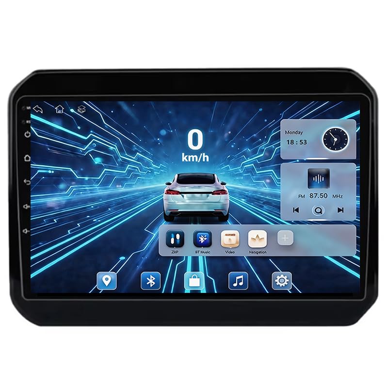 Autoradio Android 16 performant avec processeur 8Core et navigation GPS fluide en ligne
