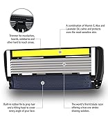 Vista 3 de Dorco Pace 6 Plus Power - Sistema de maquinilla de afeitar de seis cuchillas con recortadora (12 cartuchos (sin asa))