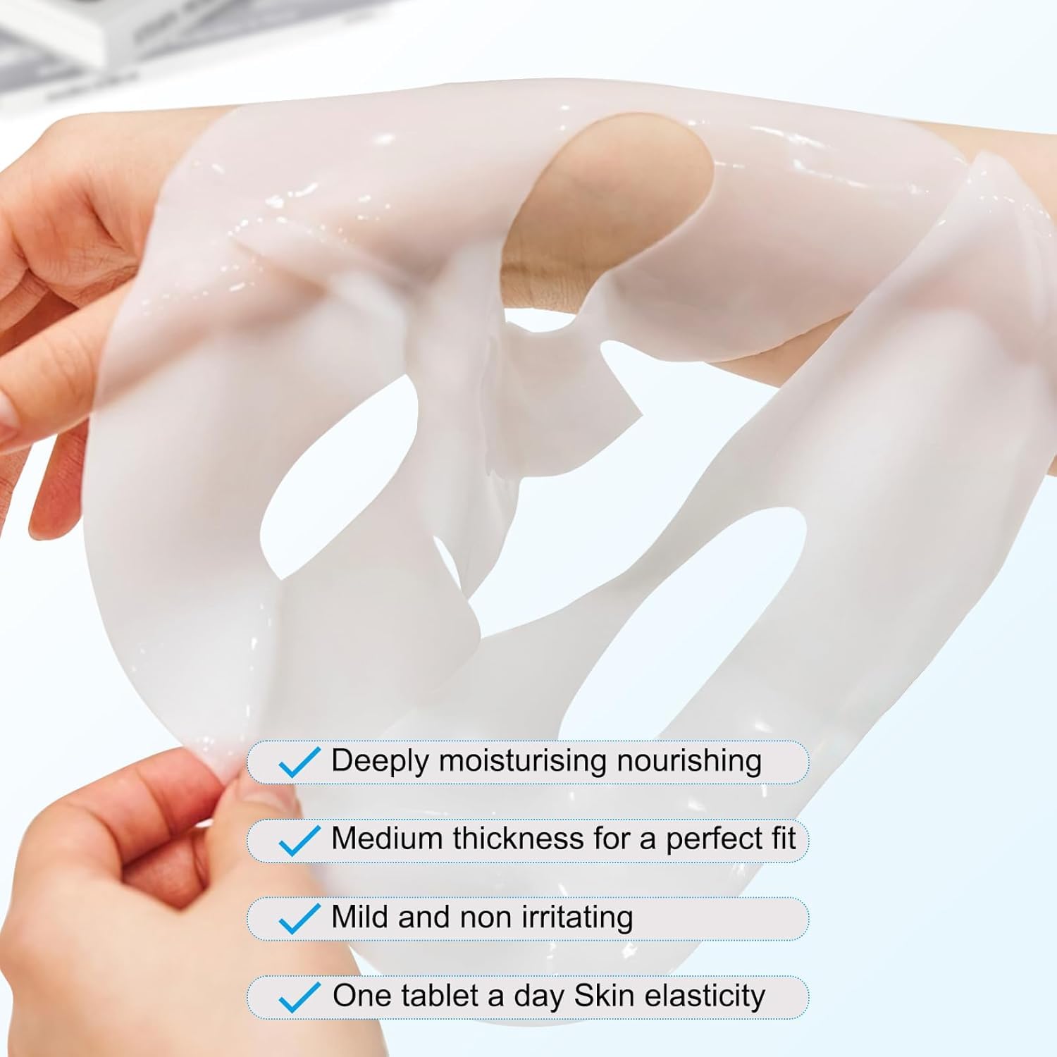 Bio-Collagen Overnight Mask | 5 Pack Deep collagen Facial Hydrogel Masks for All Skin Types,elasticity, Hydration,firming & moisturizing - Image 4