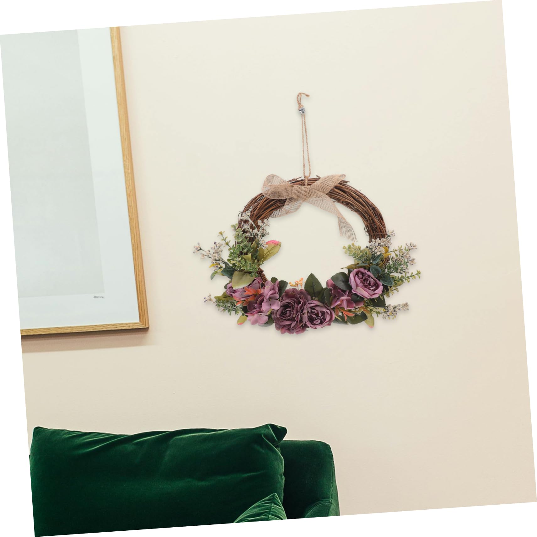 POPETPOP 2pezzi Ghirlanda Decorativa Stile Europeo Con Fiori Artificiali Di Peonia Decorazione Per Porta Festività e Matrimonio Realizzata Materiale Setosa Resistente e Durevole