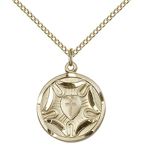 14kt Gold Filled Lutheran Cross Pendant