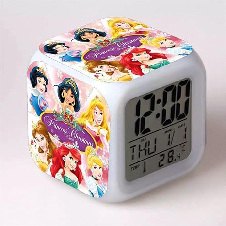 Amazon デイズニー プリンセス デジタル 目覚まし時計 7色イルミネーション アイドル 芸能人グッズ 通販