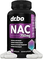Vista 1 de Suplemento NAC Píldoras de N-acetil cisteína - 750 mg N acetil cisteína cápsula de vitamina pura - Fórmula diaria de apoyo hepático para la salud