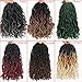 8 Packs Short Faux Locs Crochet Hair 120 Strands 12Inch Soft Locs wavy Dreadlocks Crochet Braids Natural Black Pre-Looped Crochet Hair for Women (1B, 12 Inch (Pack of 8))
