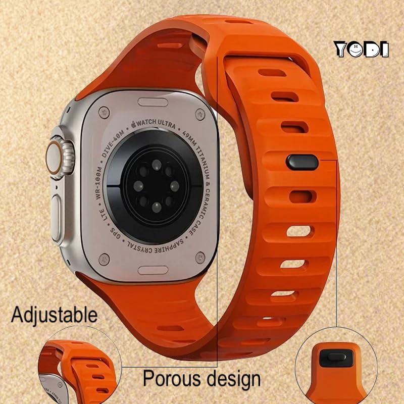 Image of YODI Straps Compatible with Apple Watch 41mm /40mm /38mm, Watch Band Soft Silicone Strap for iWatch Ultra Series 9 /8 /7 /6 /5 /4 /3 /2 /1 SE