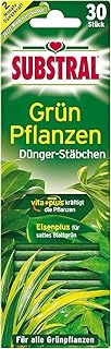 Substral Dünger-Stäbchen für Grünpflanzen mit Eisen-Plus und 2 Monate Langzeitwirkung, 30 Stück