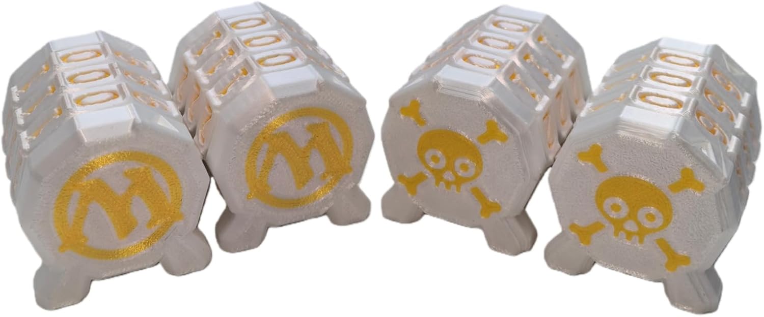 2 Pack Life Counter - HP Tracker with Tracking Card Slot MTG Tabletop RPG Dungeons and Dragons(2 Pack White+Gold)