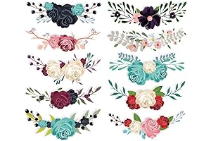 Vibrant Floral Iron-On Stickers: Embellish Clothes with Artistic Flair