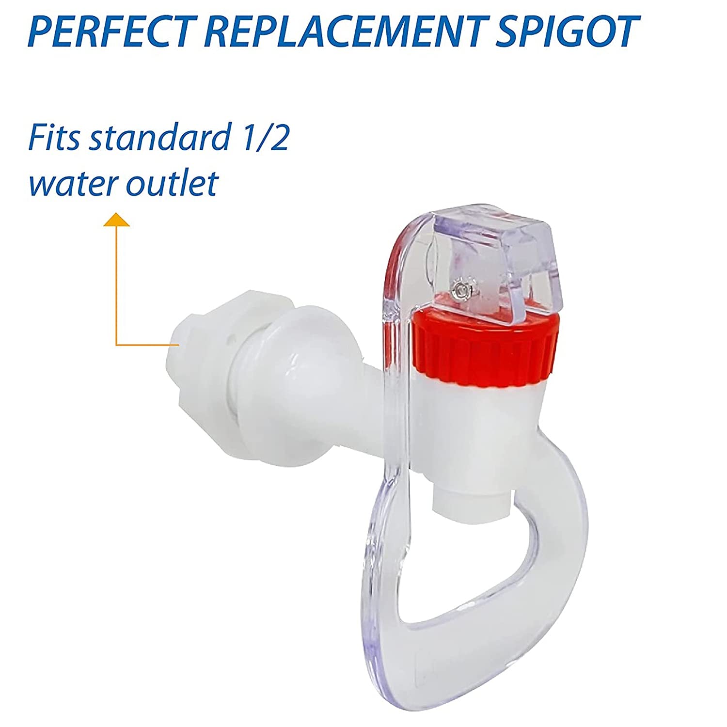 Dispenser di acqua rubinetto di spinta di ricambio - Rubinetto dell'acqua fredda e confezione blu e rosso