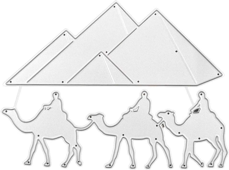 Metal Cutting Dies Desert Camel Stencil Stamp Paper Card Embossing Crafts Decor