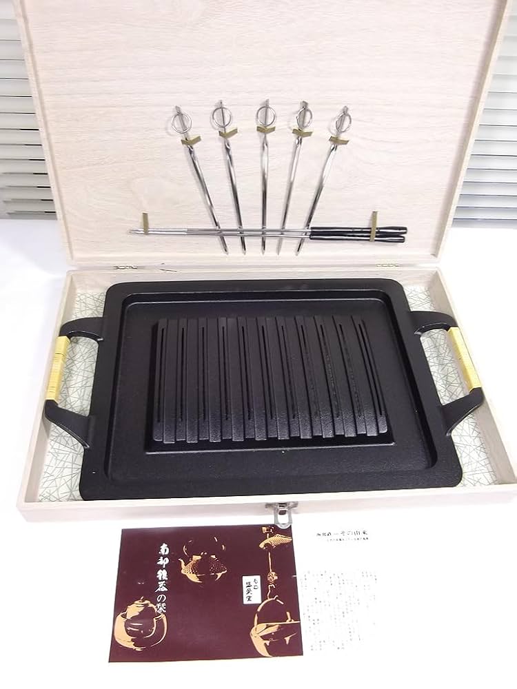 南部鉄器の焼肉プレート　金属菜箸　金串 5本　ケース入り 南部鉄器の焼肉プレート 金属菜箸 金串 5本 ケース入り 楽天市場