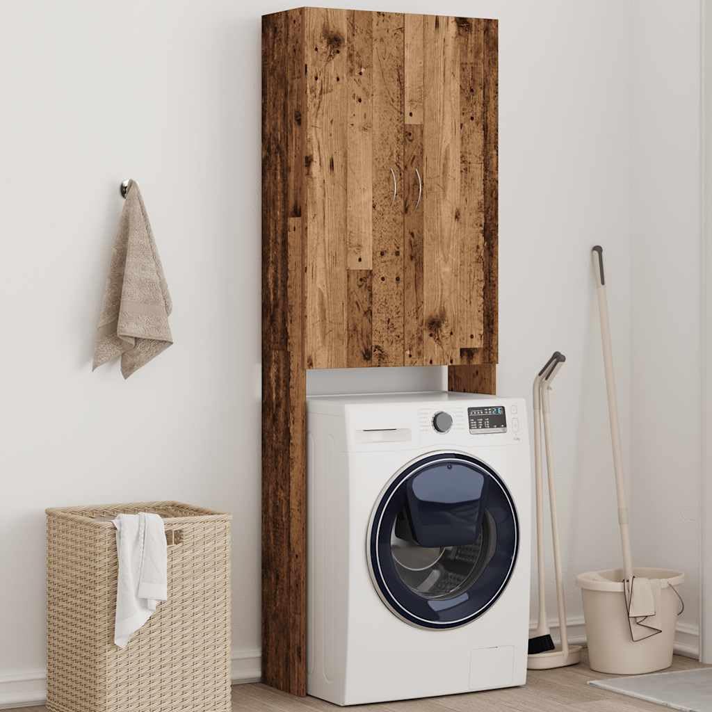 Armario para lavadora (madera, 64 x 25,5 x 190 cm)
