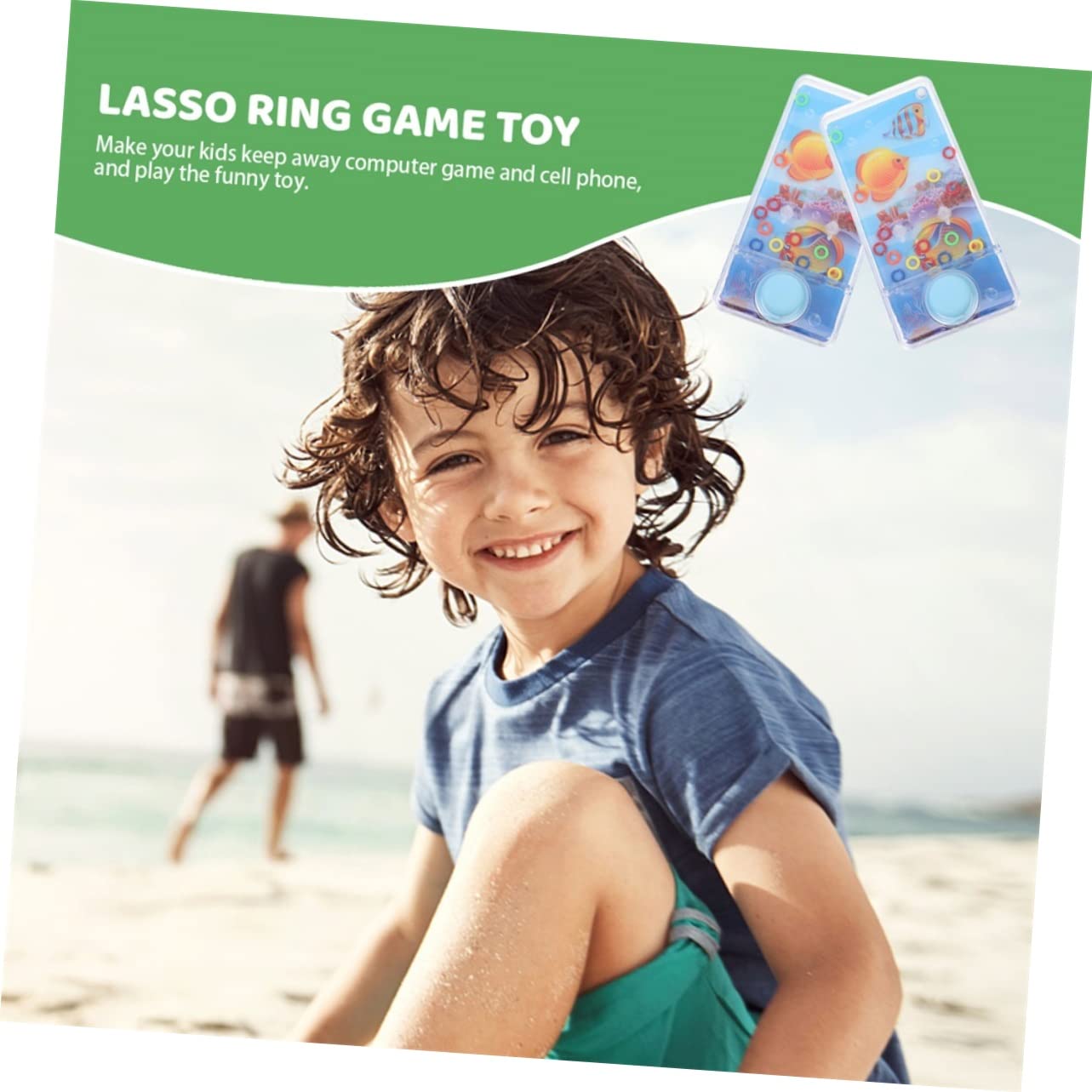 BCOATH 4Pcs Handheld Water Ring Toss Game Decompression for Interactive Water Game for Outdoor Fun Present for Boys