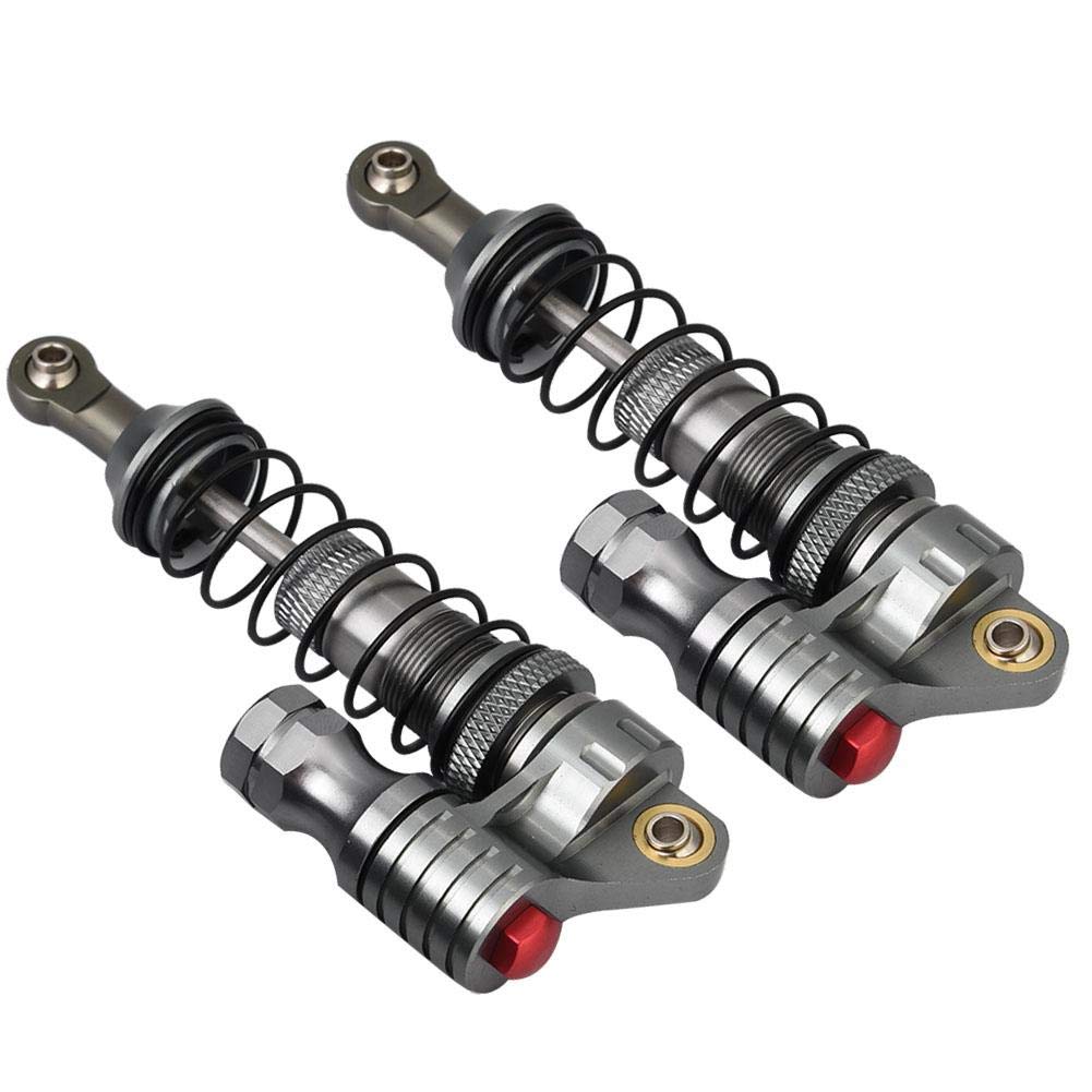 Dilwe 2pcs Amortisseur en métal pour SCX10 Axial D90 -4 1/10 RC Crawler Voiture