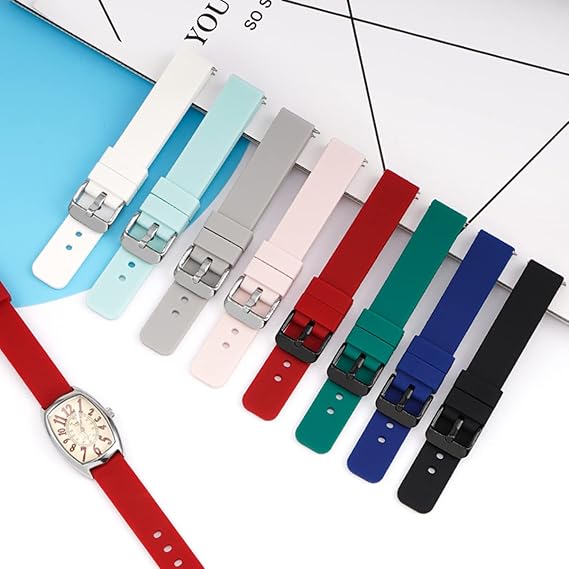 Silicone Quick Release Replacement 12MM 14MM 16MM 18MM 19MM 20MM 21mm 22MM 24MM Watchband Watch Strap