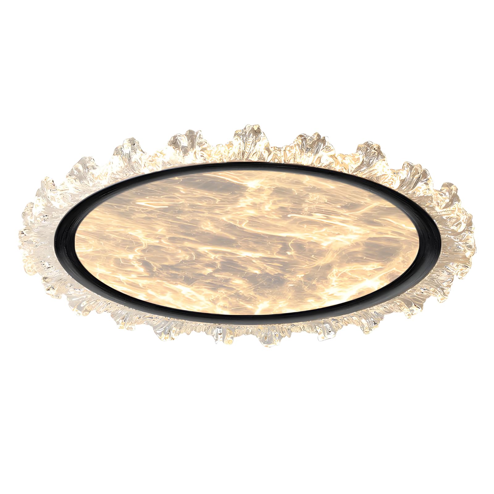 Wlbhwl Black Modern Led Flush Mount Ceiling Light Fixture,Brightness Adjustable Ceiling Lights, Farmhouse Dimmable With Remote Control Lighting Fixtures For Bedroom Hallway Bathroom Kitchen