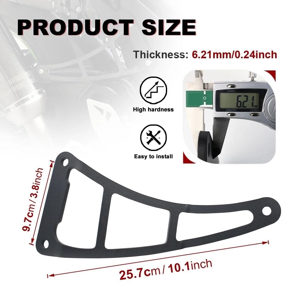 motocyklowy Poręcz uchwyt pasażera motocykla poręc Do Ninja ZX-10R ZX10R 2011-2025 Do ZX-10RR 2021-2024 | Uchwyt wspornika wieszaka wydechowego i tłumika
