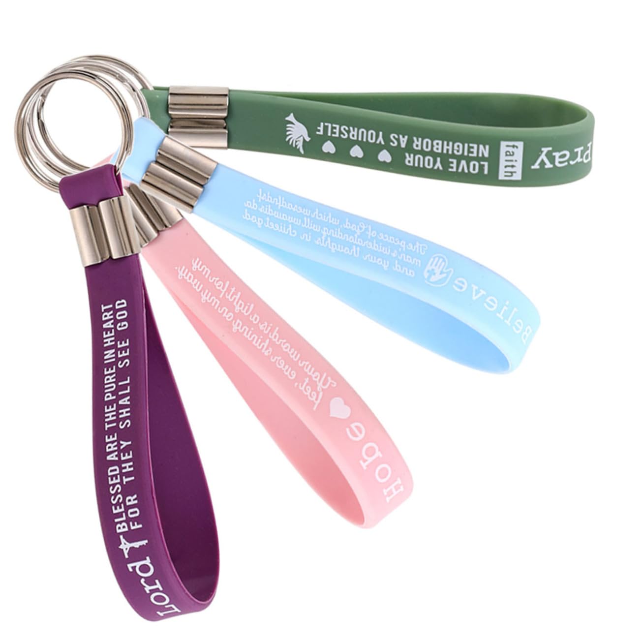 Yardwe 8 Piezas Llavero De La Biblia Llaveros Cristianos Para Mujer s Religiosos De La Biblia Para Mujer Flexible Miss Decoraciones Gel