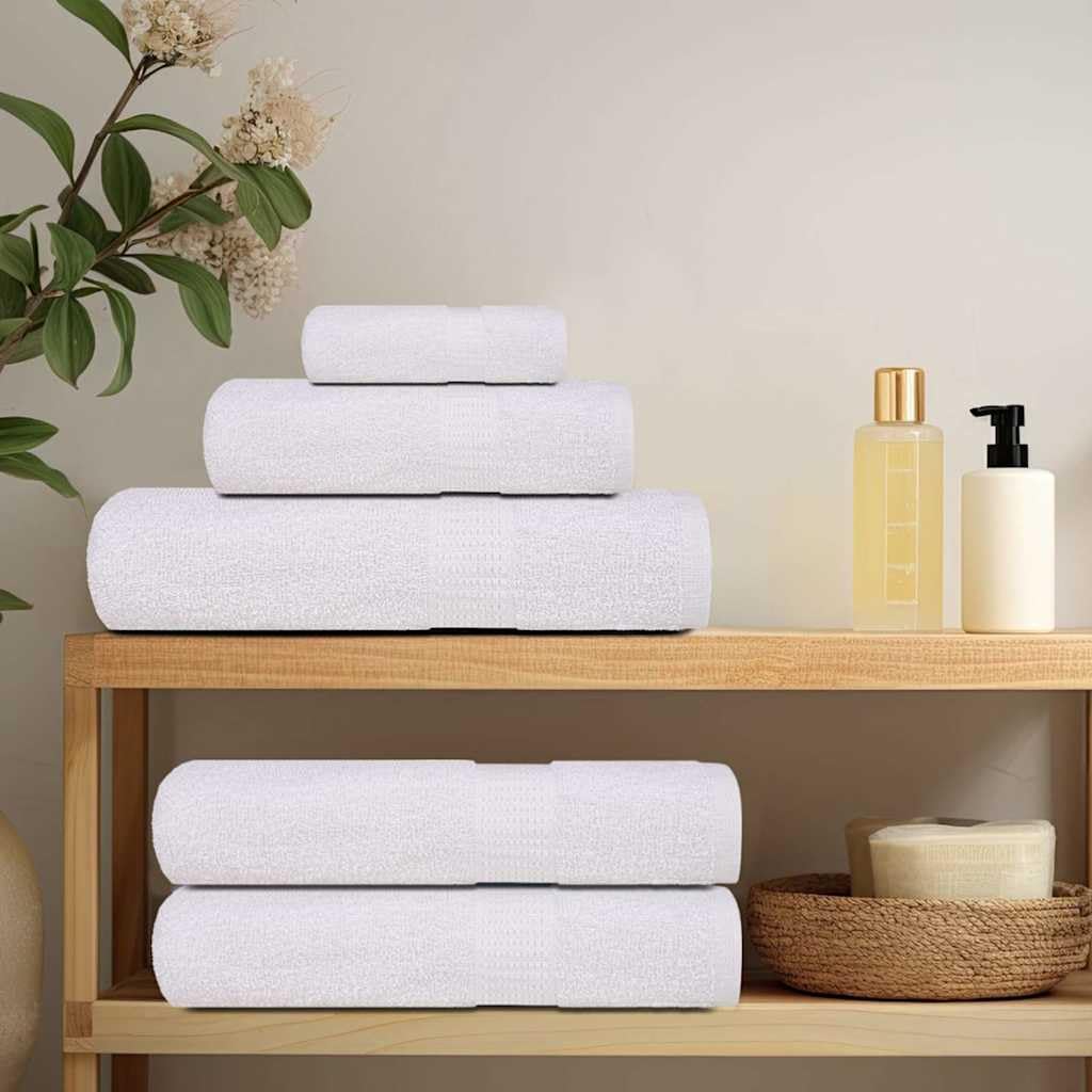 Toallas de invitados, 50 unidades, color blanco, 30 x 50 cm, 360 g/m², 100 % algodón, con trabilla, certificado Öko-Tex, toallas absorbentes para el hogar y el comercio, versátiles