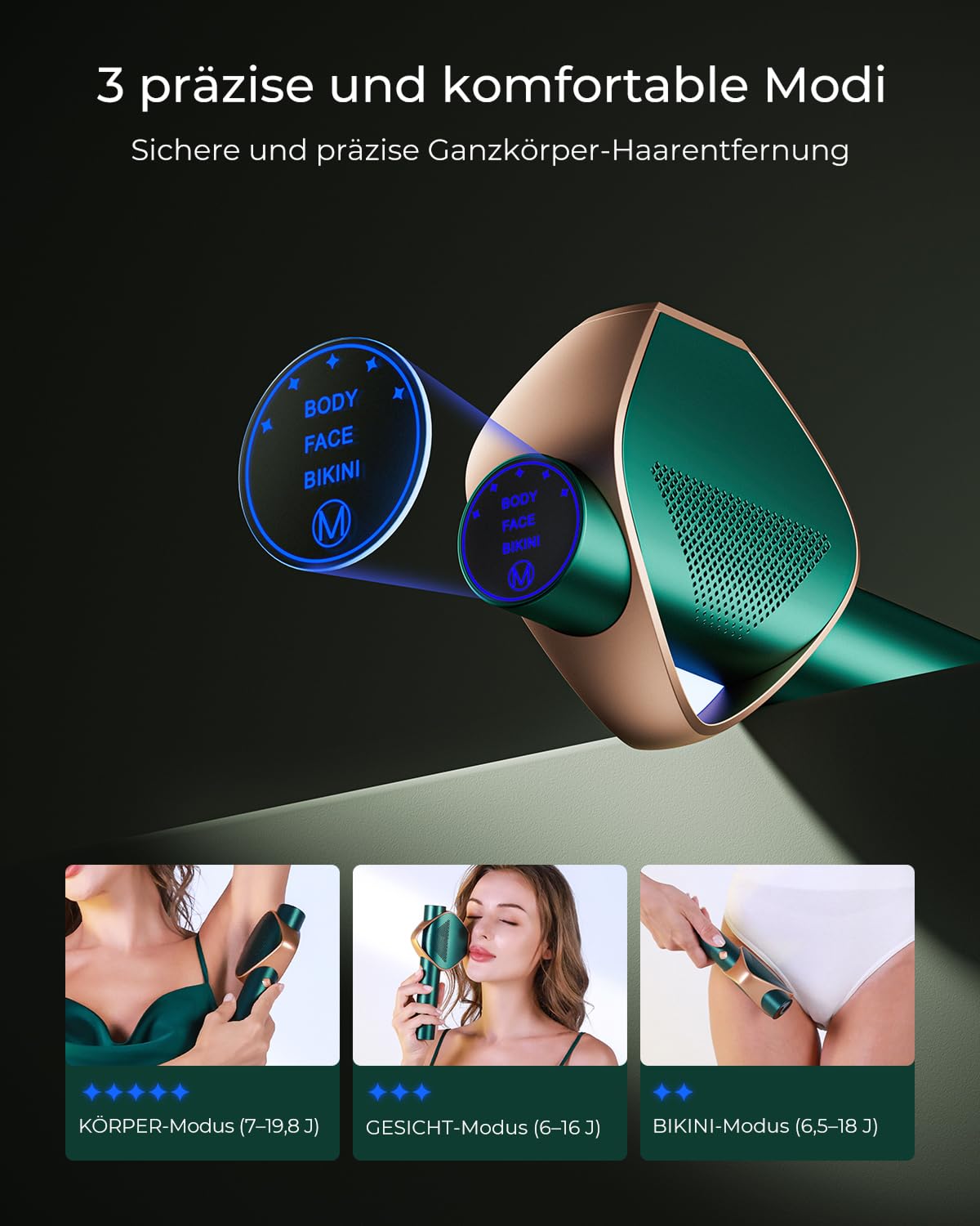 Blissky IPL Geräte Haarentfernung Laser mit IGBT Technologie, Max. 19,8 J, 15 Energiestufen, IPL Haarentfernungsgerät für Effiziente Haarentfernung, Damen/Herren, Gesich, Bikini, Körper, Beine