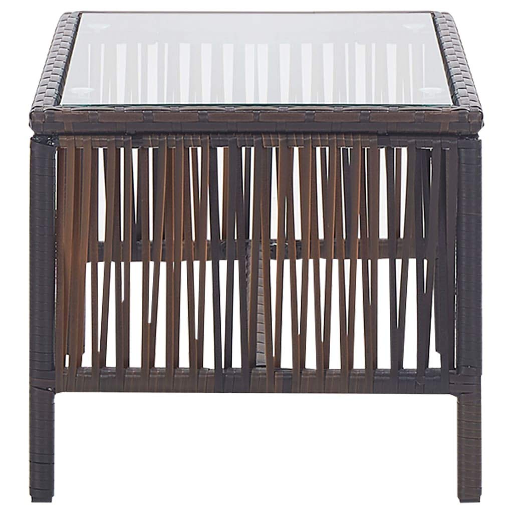 vidaXL Salon de Jardin 4 pcs avec Coussins Mobilier de Jardin Meubles d'Extérieur Mobilier de Patio Mobilier de Terrasse Résine Tressée Marron