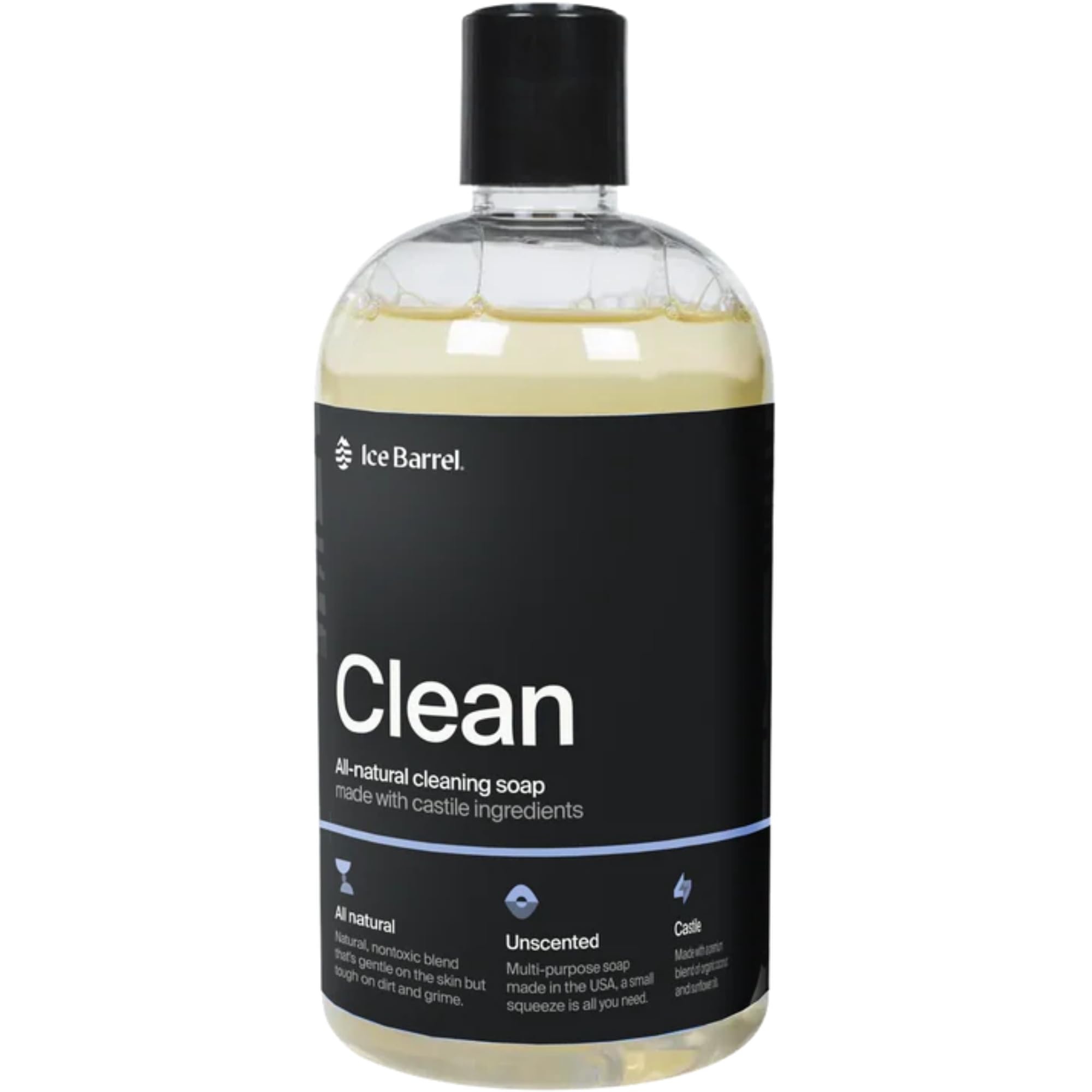 Ice Barrel Organic Cleaning Soap All Natural Liquid Soap - Cruelty-Free, Chemical-Free, Organic Dish Soap (16 oz Bottle)