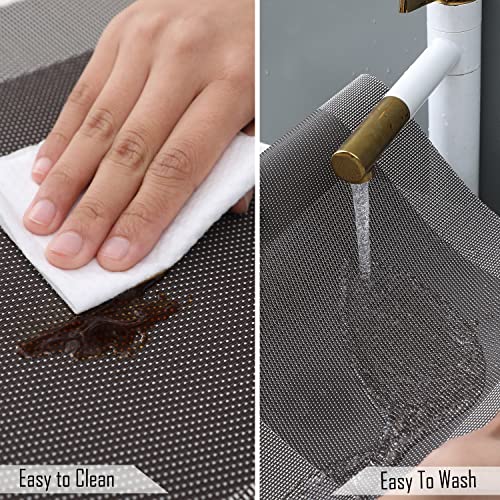 Image of HOKIPO PVC Washable 4 Pieces Dining Table Mats - 45x30 cm (AR2757)