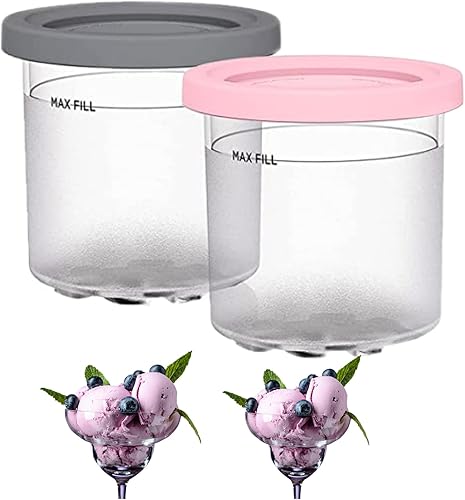 Miniatura 1 de Vasos de pinta de helado, recipientes de helado con tapas para pintas de crema ninja, accesorios de cocina para máquinas de helado serie NC301 NC300
