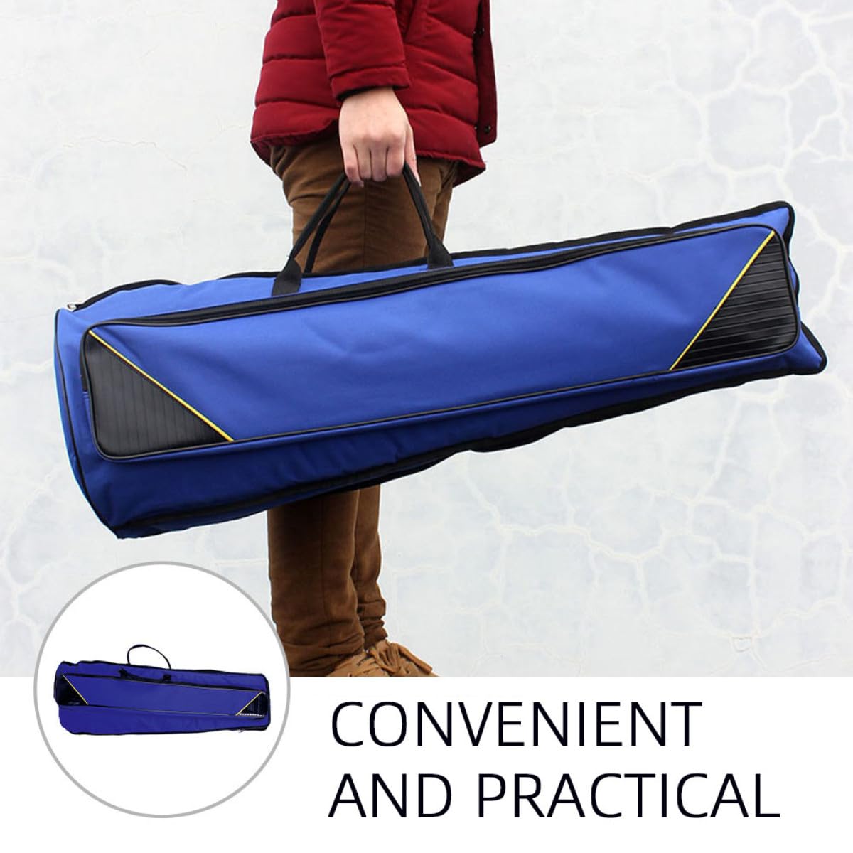 GALPADA Borsa per Trombone Oxford Spesso Resistente All'abrasioni Ampia Capacità e Tracolla Doppia per Trasporto Facile Blu