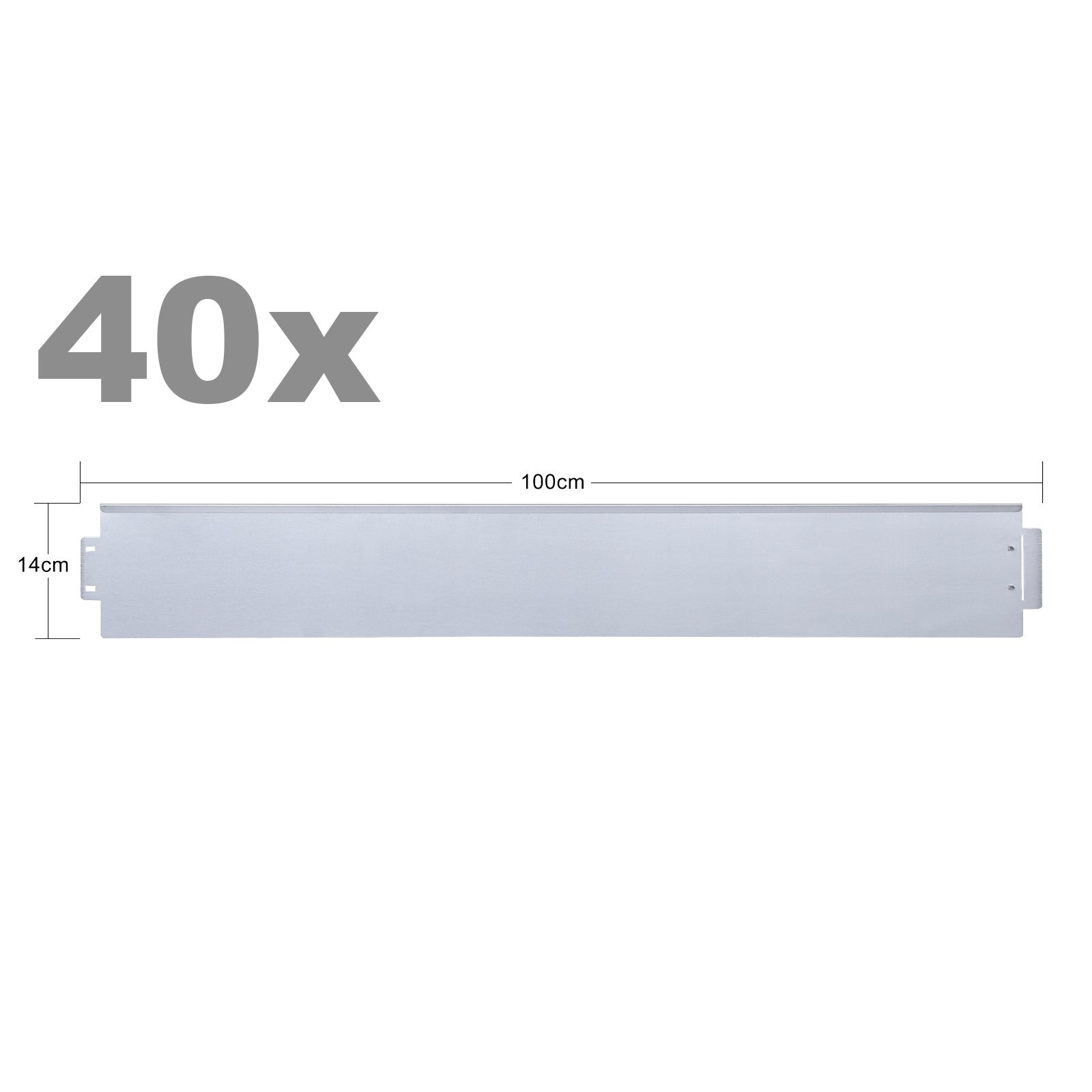 Borde para césped Metal galvanizado 40m Valla Delimitadores de Bordes Bordura Jardín