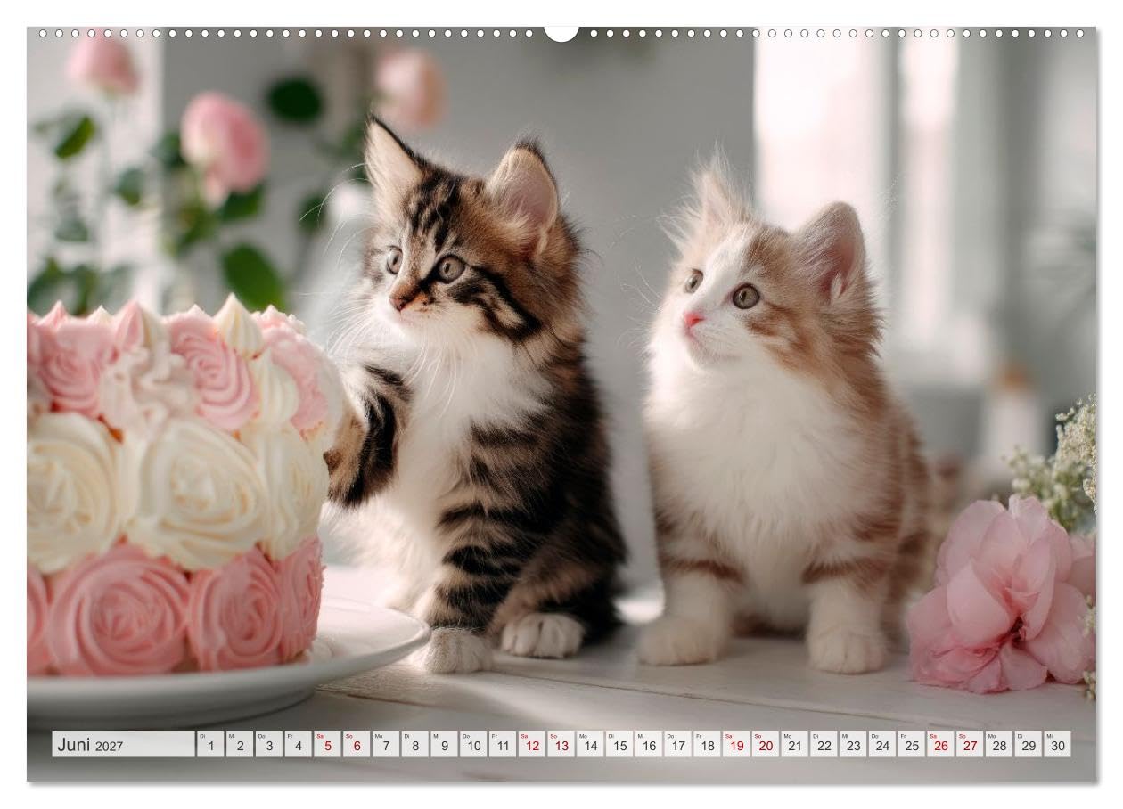 Katzen - Jeder Moment ein Abenteuer (hochwertiger Premium Wandkalender 2027 DIN A2 quer), Kunstdruck in Hochglanz: Chaos mit Charme (CALVENDO Tiere)