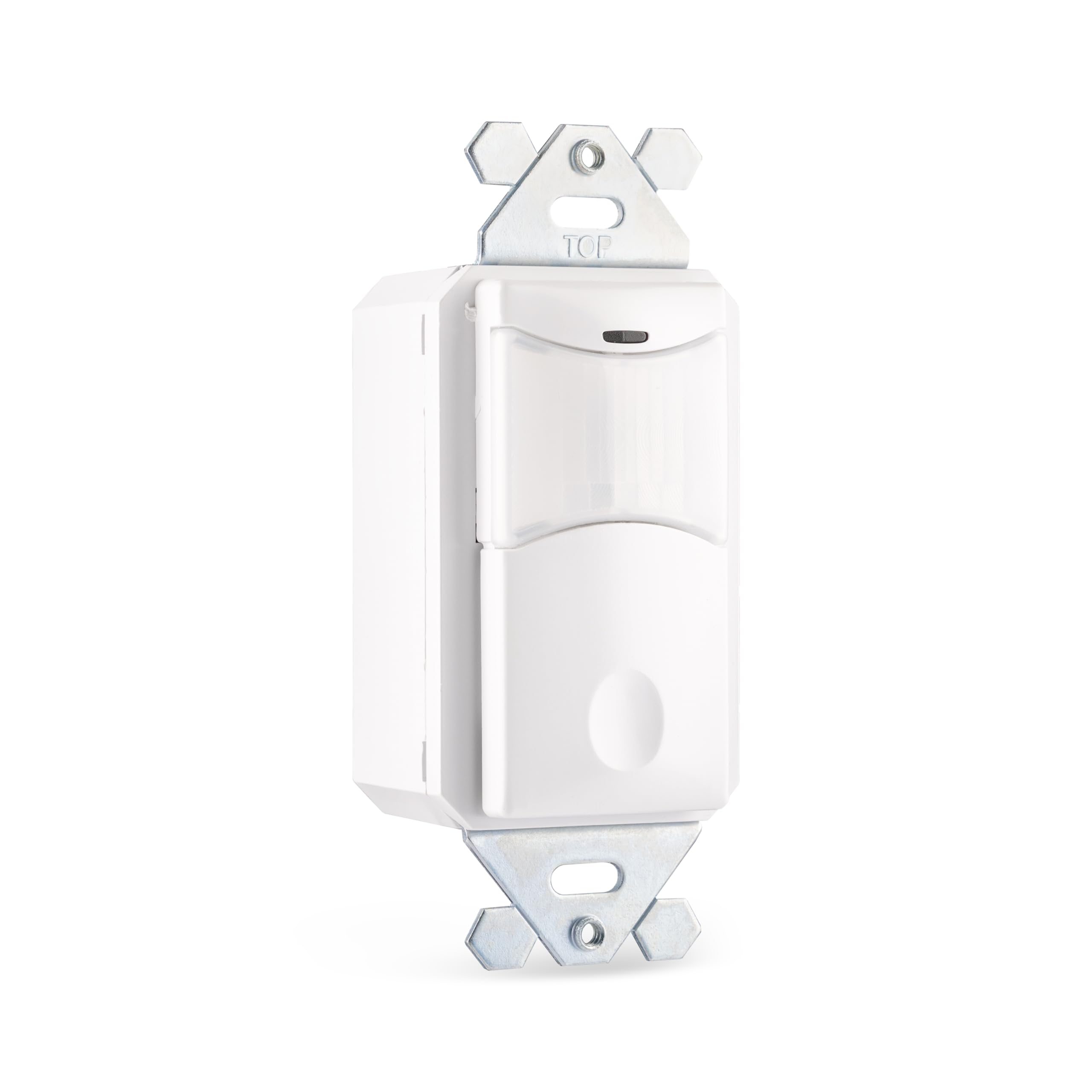 SWX-103-WH Interrupteur mural avec capteur de vacance Blanc – unipolaire et 3 voies, pas de neutre nécessaire, compatible LED, détection de mouvement PIR, marche/arrêt manuel, interrupteur