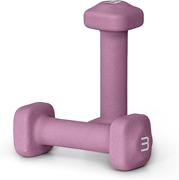 Tone Fitness Neoprene Dumbbell Weight Pairs with Anti-Roll Square Head | Multiple Options