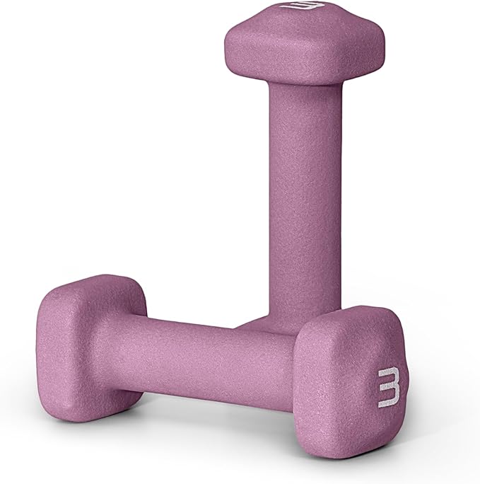 Tone Fitness Neoprene Dumbbell Weight Pairs with Anti-Roll Square Head | Multiple Options