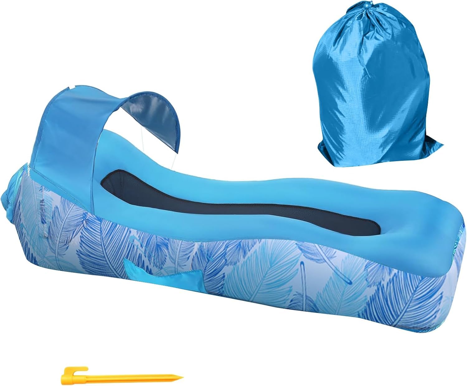 inflatable lounger air sofa, breathable mesh inflatable pool floats, water proof anti-air leaking design,lightweight portable, cool inflatable chair for hiking gear beach camping