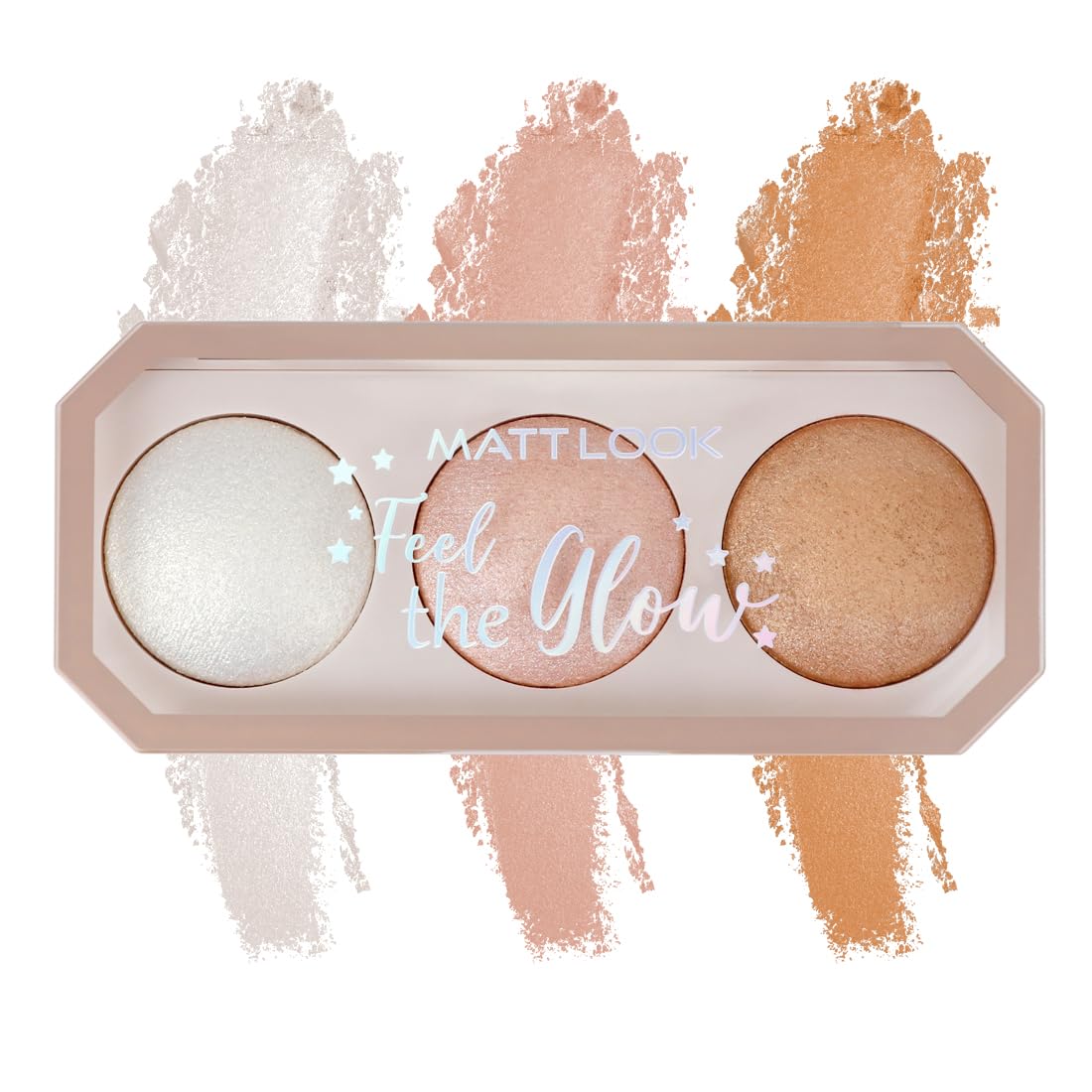 MATT LOOK HL-12 Feel The Glow Baked Highlighter Trio Light House- 15g-image-24