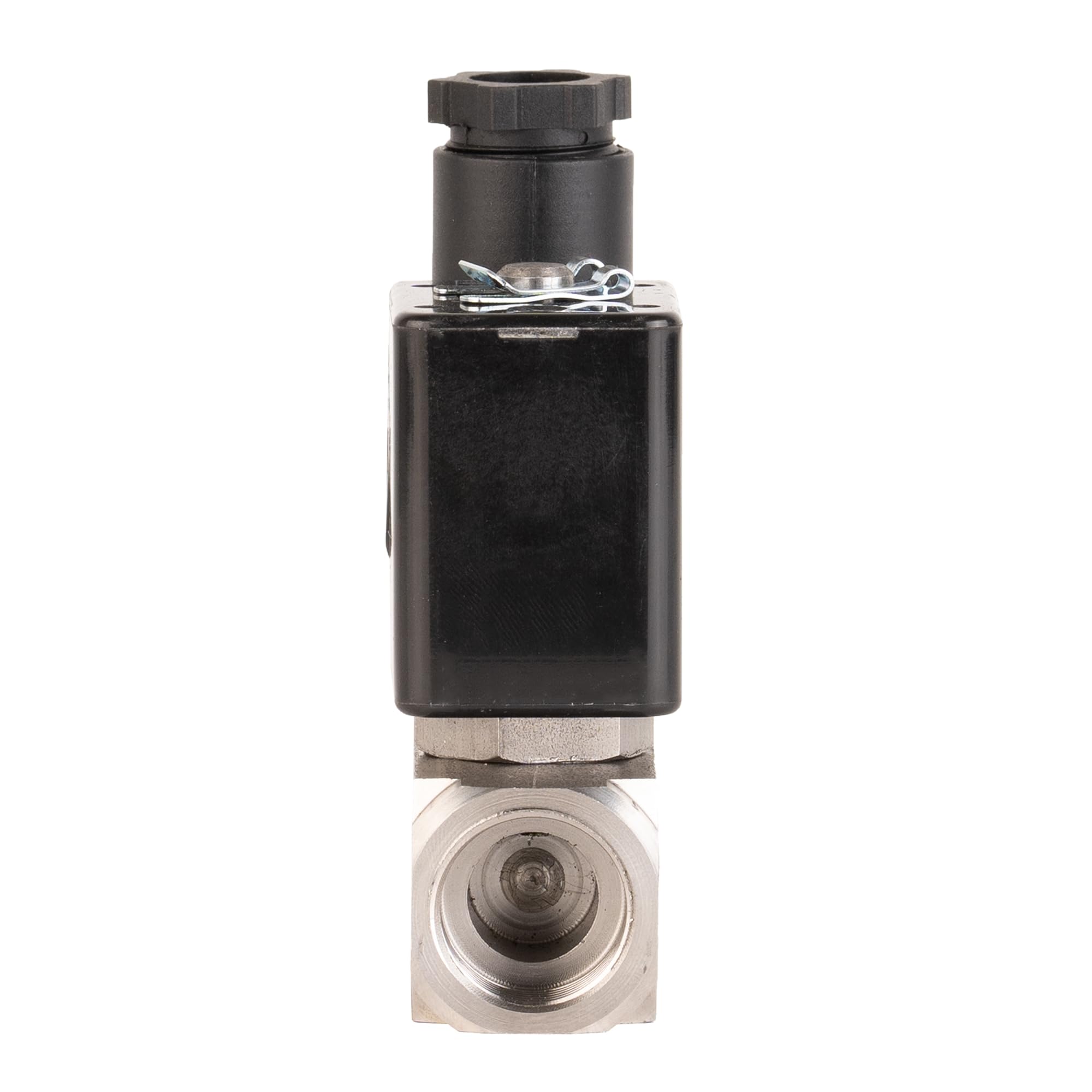 UNOX Válvula solenoide NPT de 1/4 pulgadas de 12 V CC, válvulas solenoides de control de acero inoxidable AISI316 normalmente cerradas, válvula de control fiable multiusos de 0,5 a 16 bares, para agua