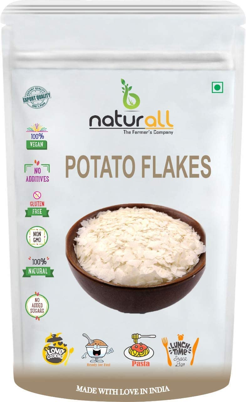 CROW Płatki ziemniaczane | suszone ziemniaki | Aaloo ka Mash | Instant ALOO POHA READYMIX Pack - 200 GM od B Naturall