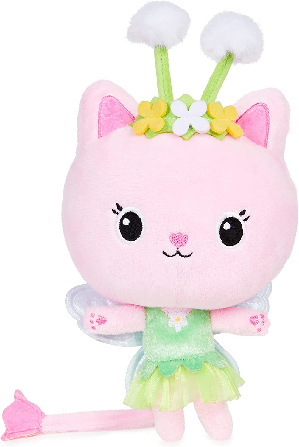 Cat Shape Plush Toy, 10 Inch Kitty Toy Rag Dolls, Cut Stuffed Doll Super Soft Cuddly, Baby Girl Flower Fairy, Kawai Kids Gift for Ages 3 and up, Birthday Valentines Gifts for Toddlers Girls (Pink)