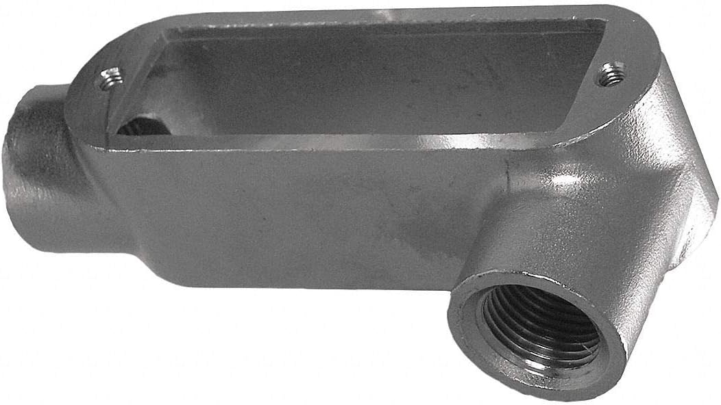CALBRITE S60700LL00 LL Body Style, Polished Finish, Form 8, 3/4 INCH HUB, Conduit Body/Cover, Stainless Steel Conduit Body and Cover