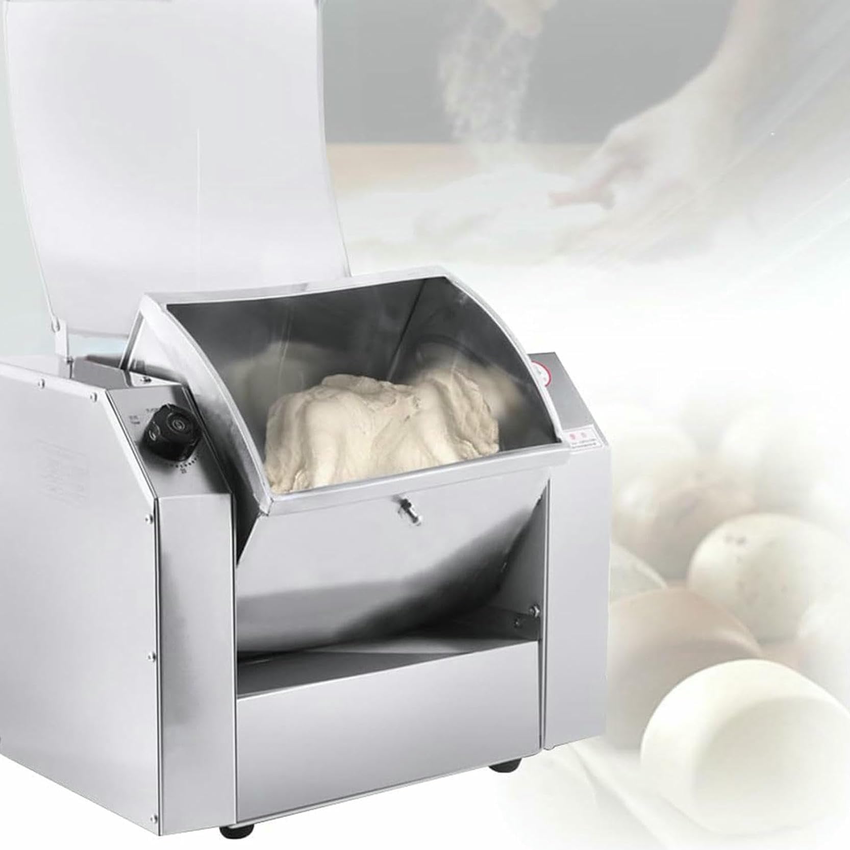 Impieno Commerciale, Stampante di Farina Professionale con Una capacità di 5 kg di Preparare Pasta, Noodles E Pizza, Timer da 30 Minuti, Gancio in Acciaio Inossidabile da 5 kg