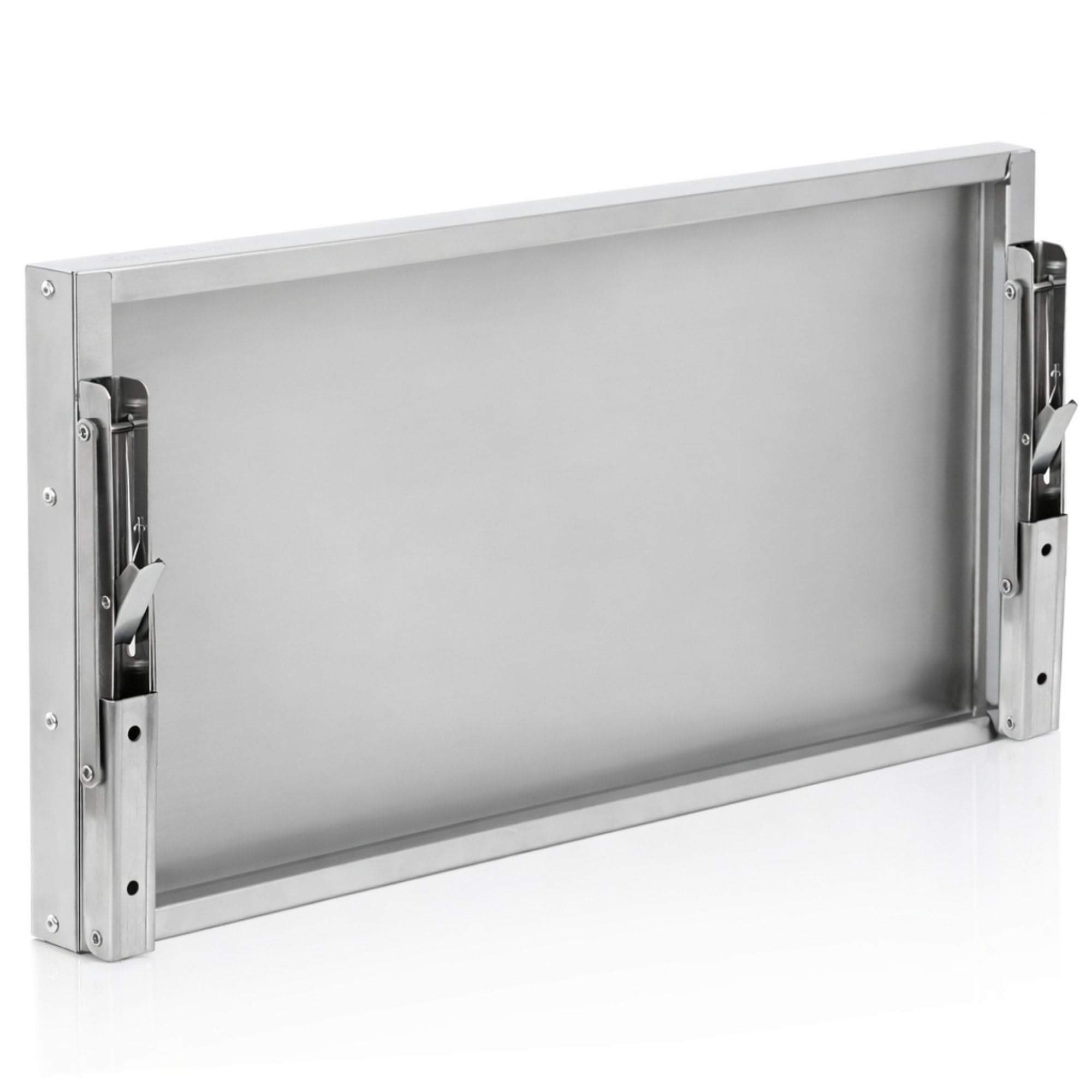 Mahlzeit Étagère murale en acier inoxydable 60 x 30 cm | Étagère de cuisine pliable argentée | Étagère murale en acier inoxydable | Étagère murale pour cuisine, étagère murale pour cuisine, étagère à