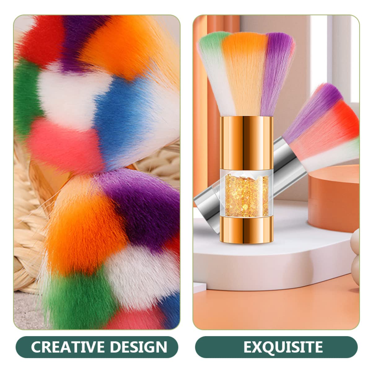 DOITOOL 6pièces Brosse à Pinceaux De Maquillage Pour Éliminer La Poussière Blush Accessoires De Manucure Soies Douces