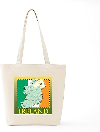 Miniatura 6 de CafePress Ireland Map And Flag Tote Bag Natural Canvas Tote Bag, Cloth Shopping Bag